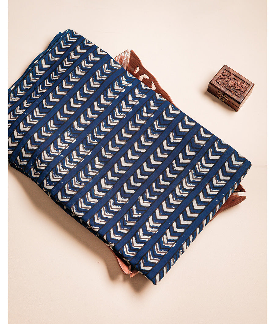 COTTON VANASPATI BLOCK PRINTED FABRIC