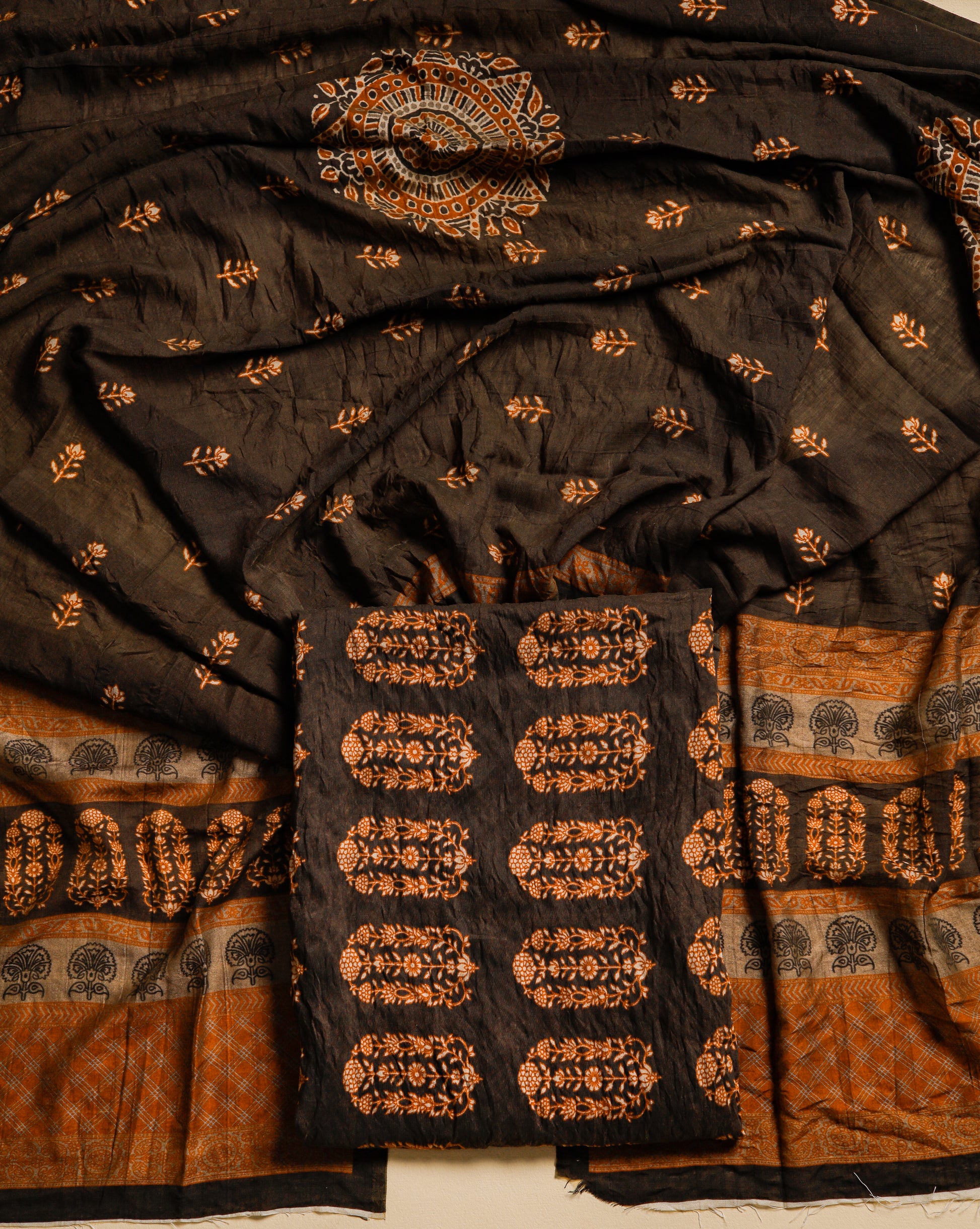 MOGRA CHANDERI SUIT SET