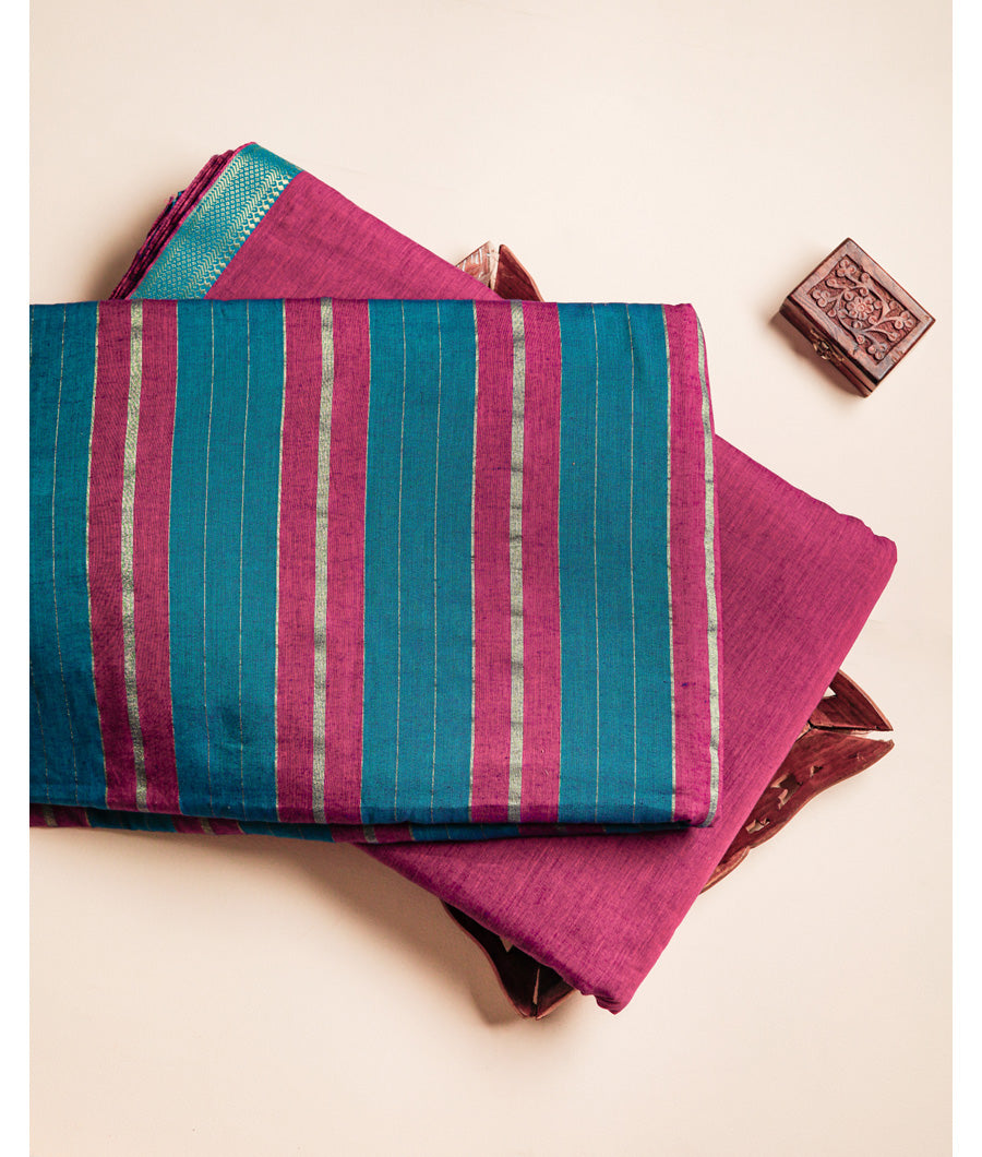 COTTON MADRAS STRIPES WITH MANAGLGIRI MIX & MATCH