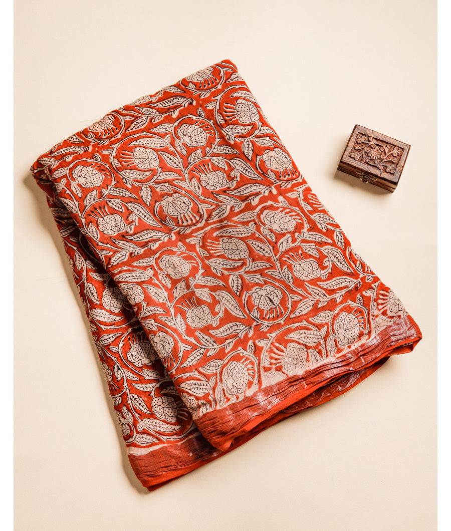 LINEN HANDBLOCK PRINTED FABRIC