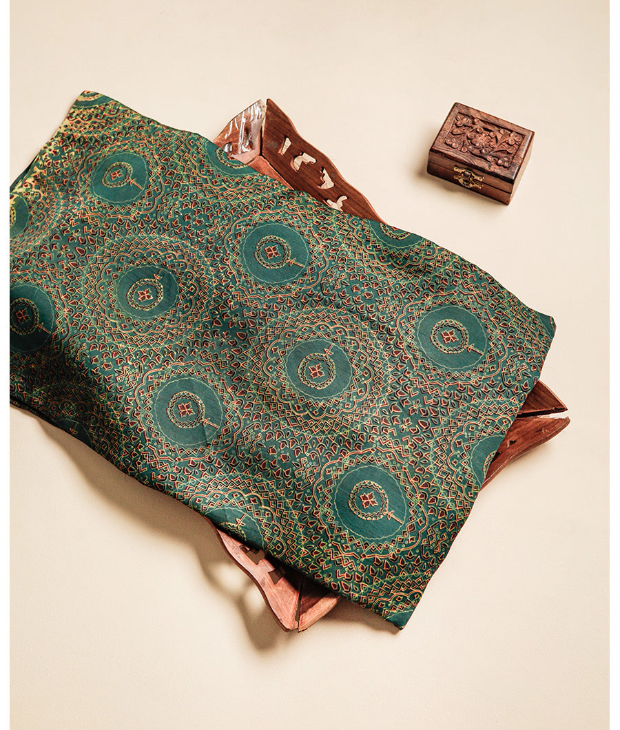 VANASPATHI MODAL SILK BLOCK PRINTED FABRIC