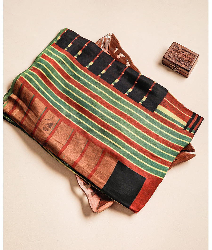 VANASPATHI MODAL SILK BLOCK PRINTED FABRIC