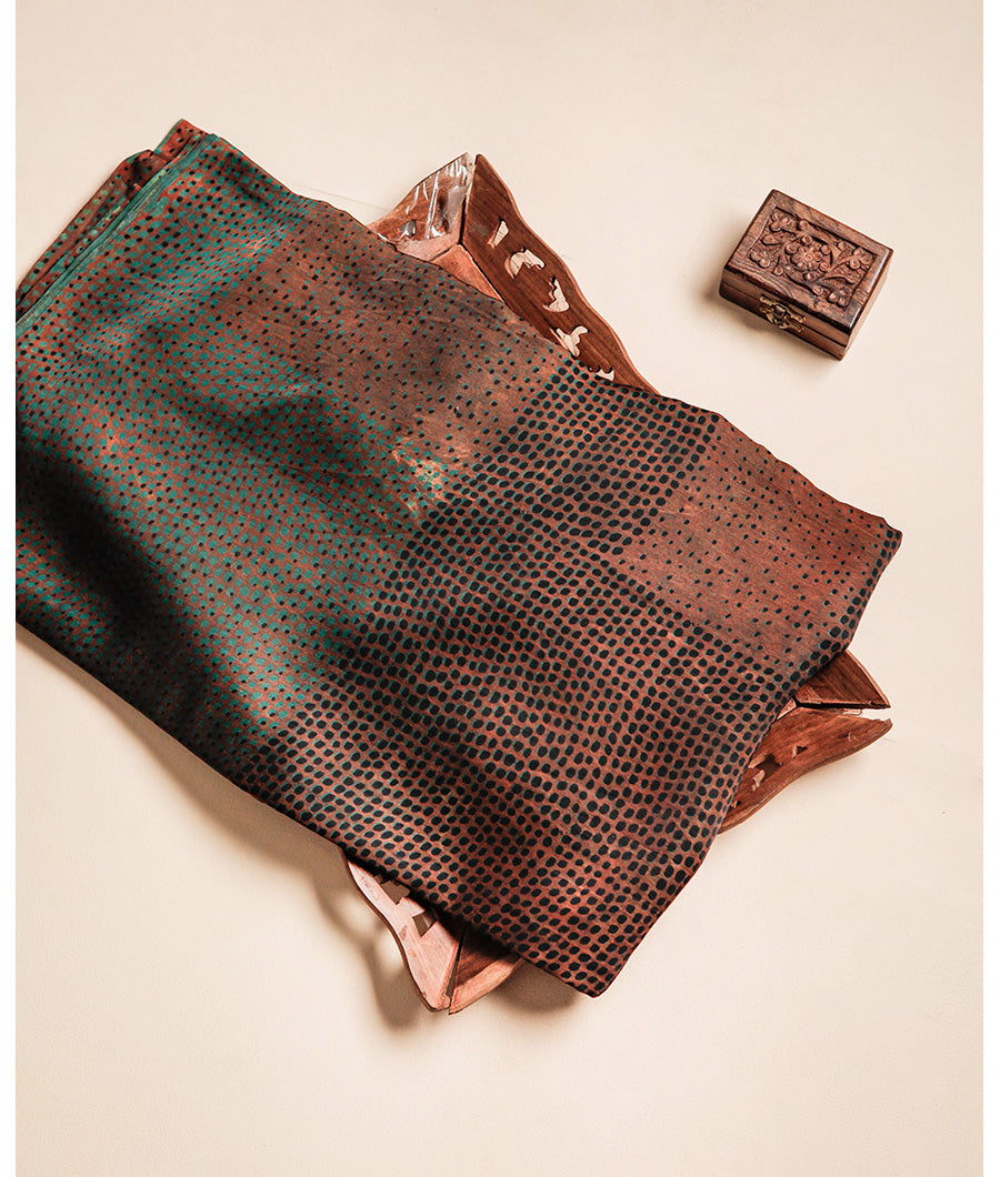 VANASPATHI MODAL SILK BLOCK PRINTED FABRIC