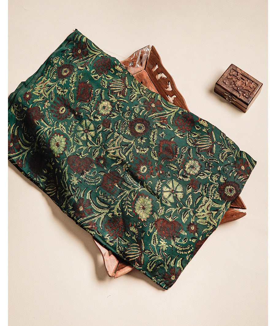 VANASPATHI MODAL SILK BLOCK PRINTED FABRIC