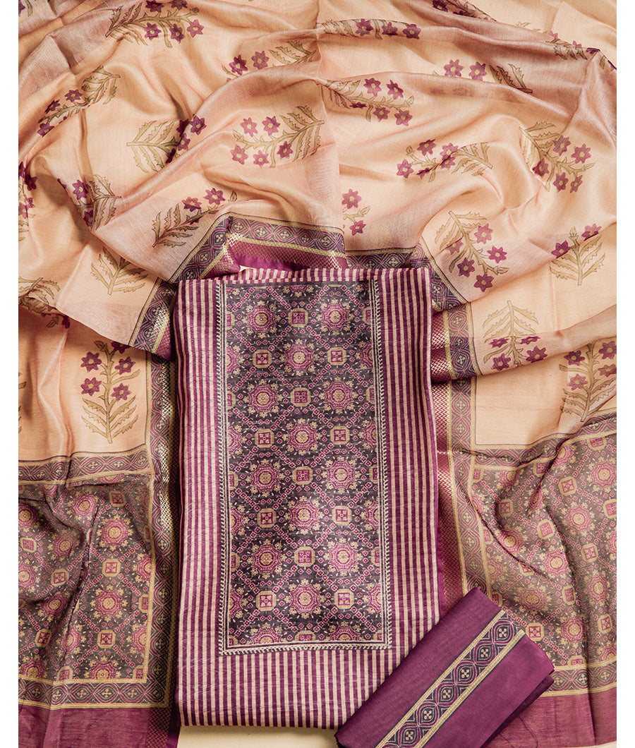 CHANDERI SUIT SET