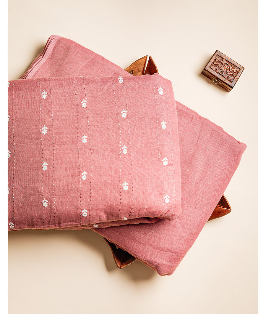 SEMI LINEN EMBROIDERED & PLAIN FABRICS