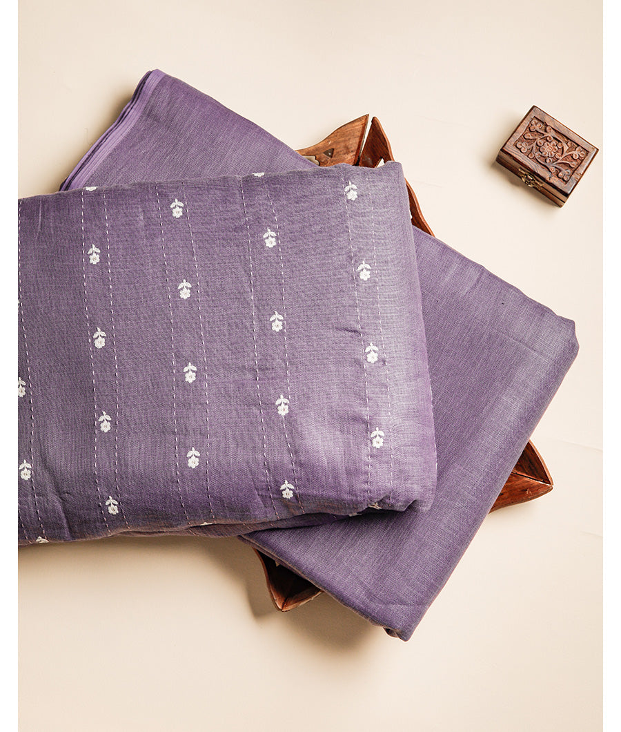 SEMI LINEN EMBROIDERED & PLAIN FABRICS