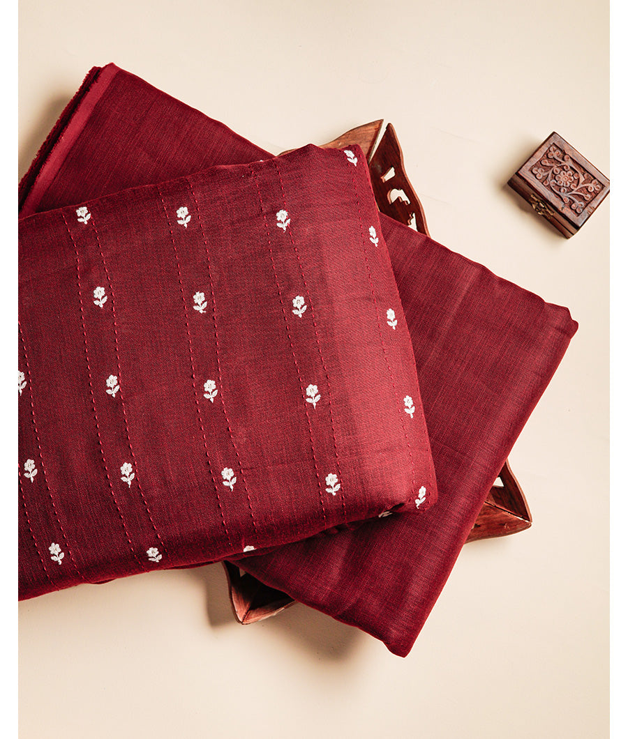SEMI LINEN EMBROIDERED & PLAIN FABRICS
