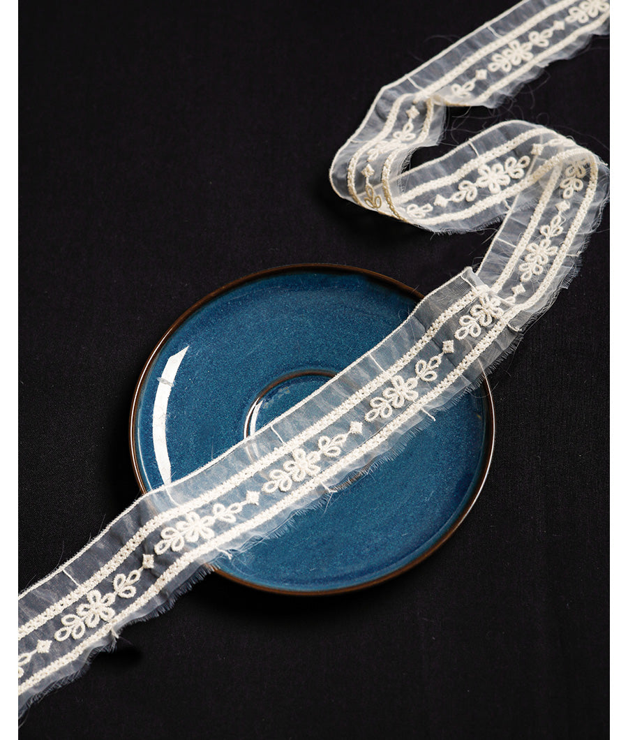 PREMIUM EMBROIDERED ORGANZA LACE TRIM