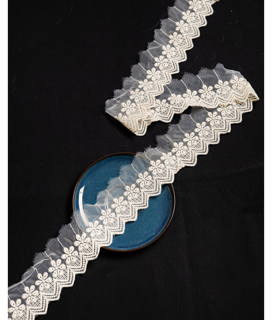 PREMIUM EMBROIDERED ORGANZA LACE TRIM