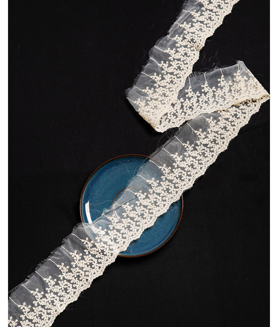 PREMIUM EMBROIDERED ORGANZA LACE TRIM