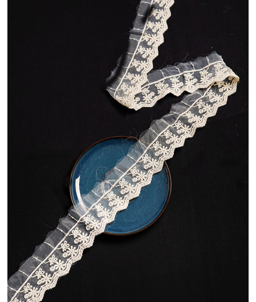 PREMIUM EMBROIDERED ORGANZA LACE TRIM