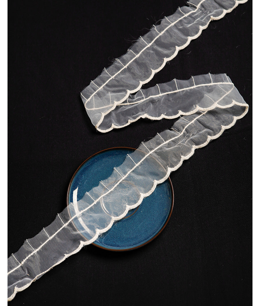 PREMIUM EMBROIDERED ORGANZA LACE TRIM
