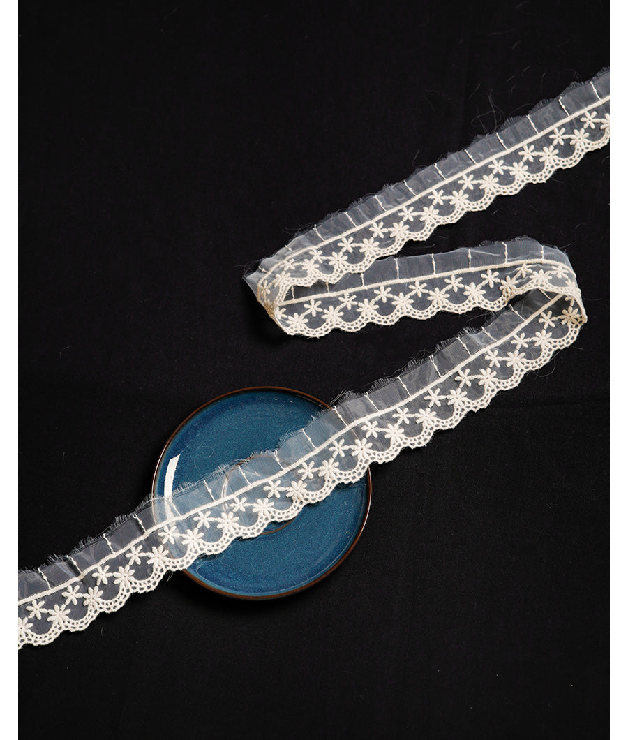PREMIUM EMBROIDERED ORGANZA LACE TRIM
