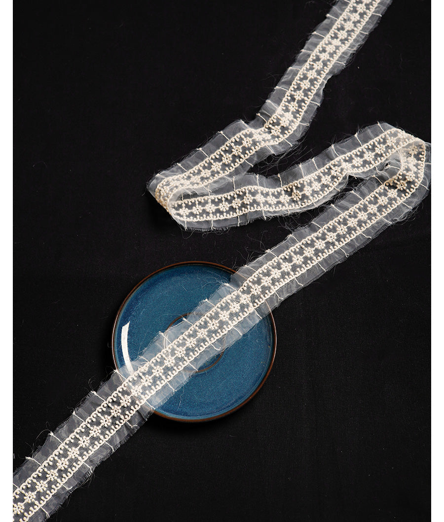 PREMIUM EMBROIDERED ORGANZA LACE TRIM