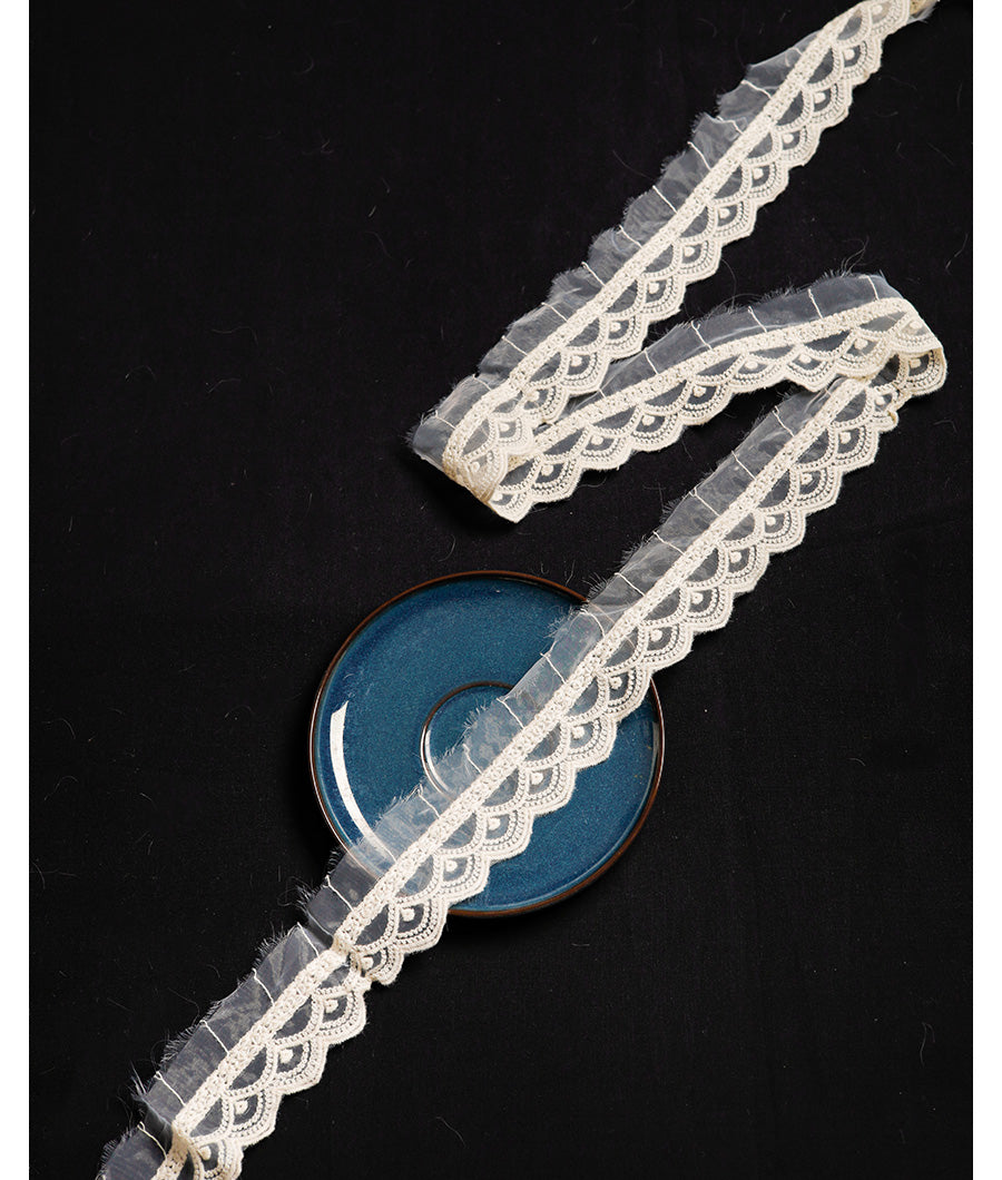 PREMIUM EMBROIDERED ORGANZA LACE TRIM