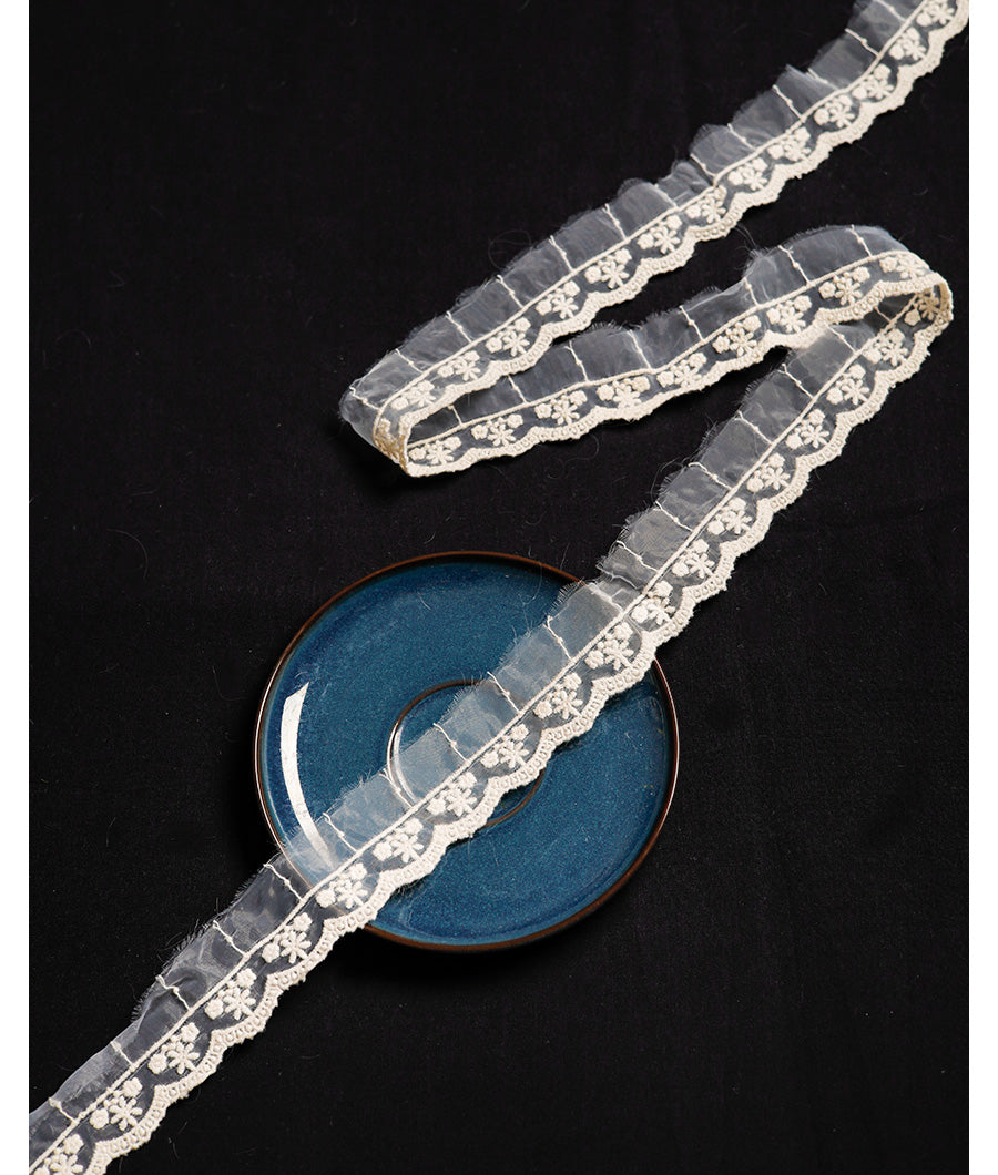 PREMIUM EMBROIDERED ORGANZA LACE TRIM