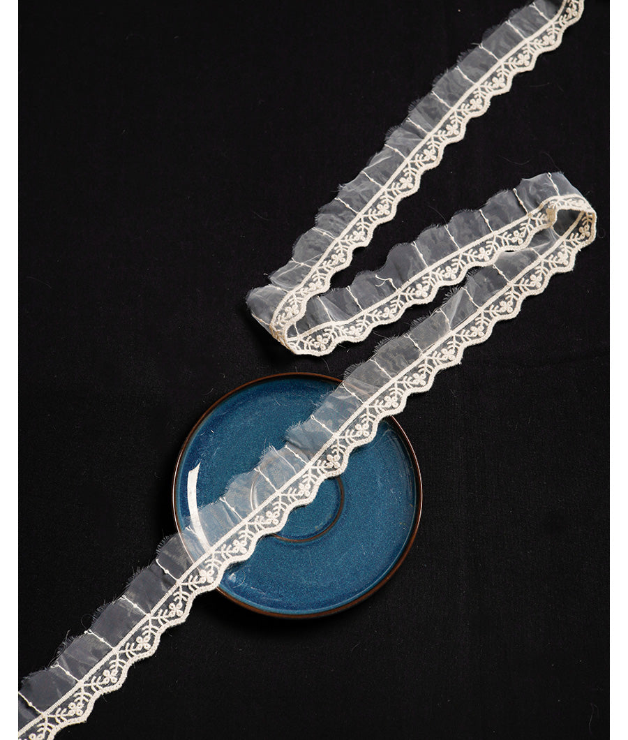PREMIUM EMBROIDERED ORGANZA LACE TRIM