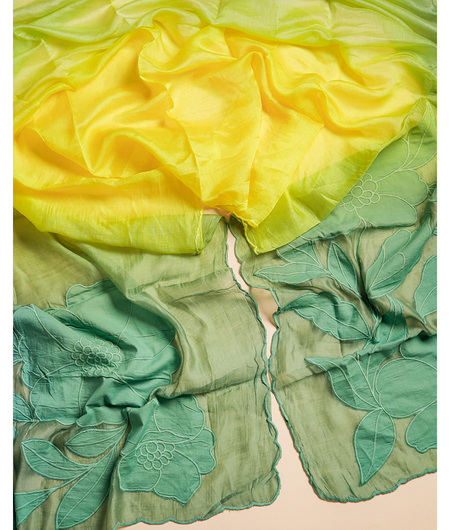MUL CHANDERI APPLIQUE WORK DUPATTA