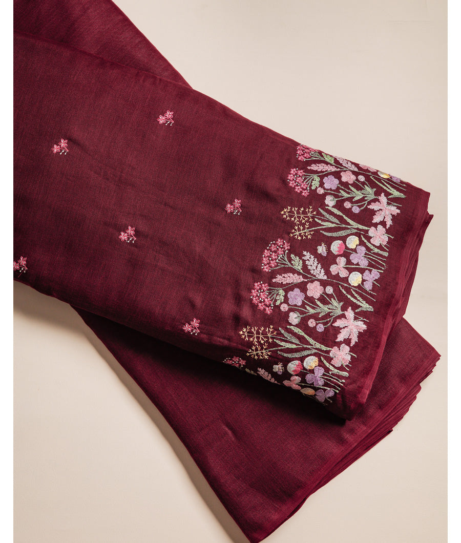SEMI LINEN EMBROIDERED & PLAIN FABRICS