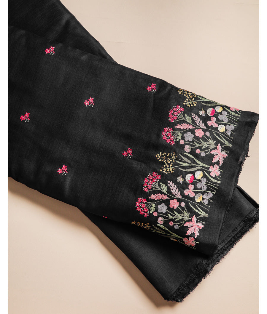 SEMI LINEN EMBROIDERED & PLAIN FABRICS