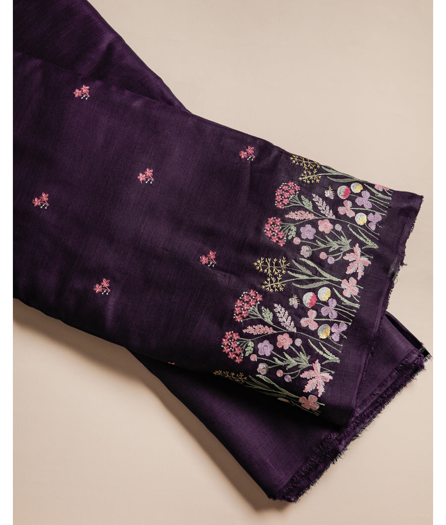SEMI LINEN EMBROIDERED & PLAIN FABRICS