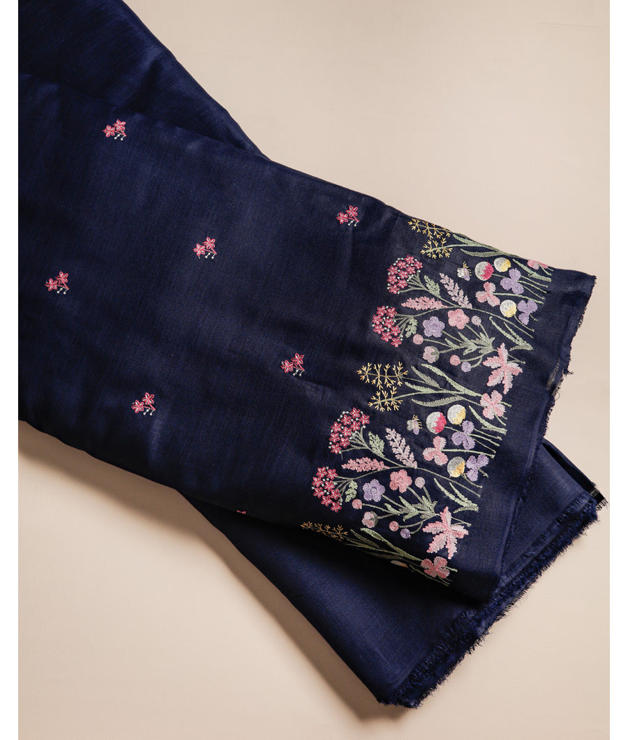SEMI LINEN EMBROIDERED & PLAIN FABRICS