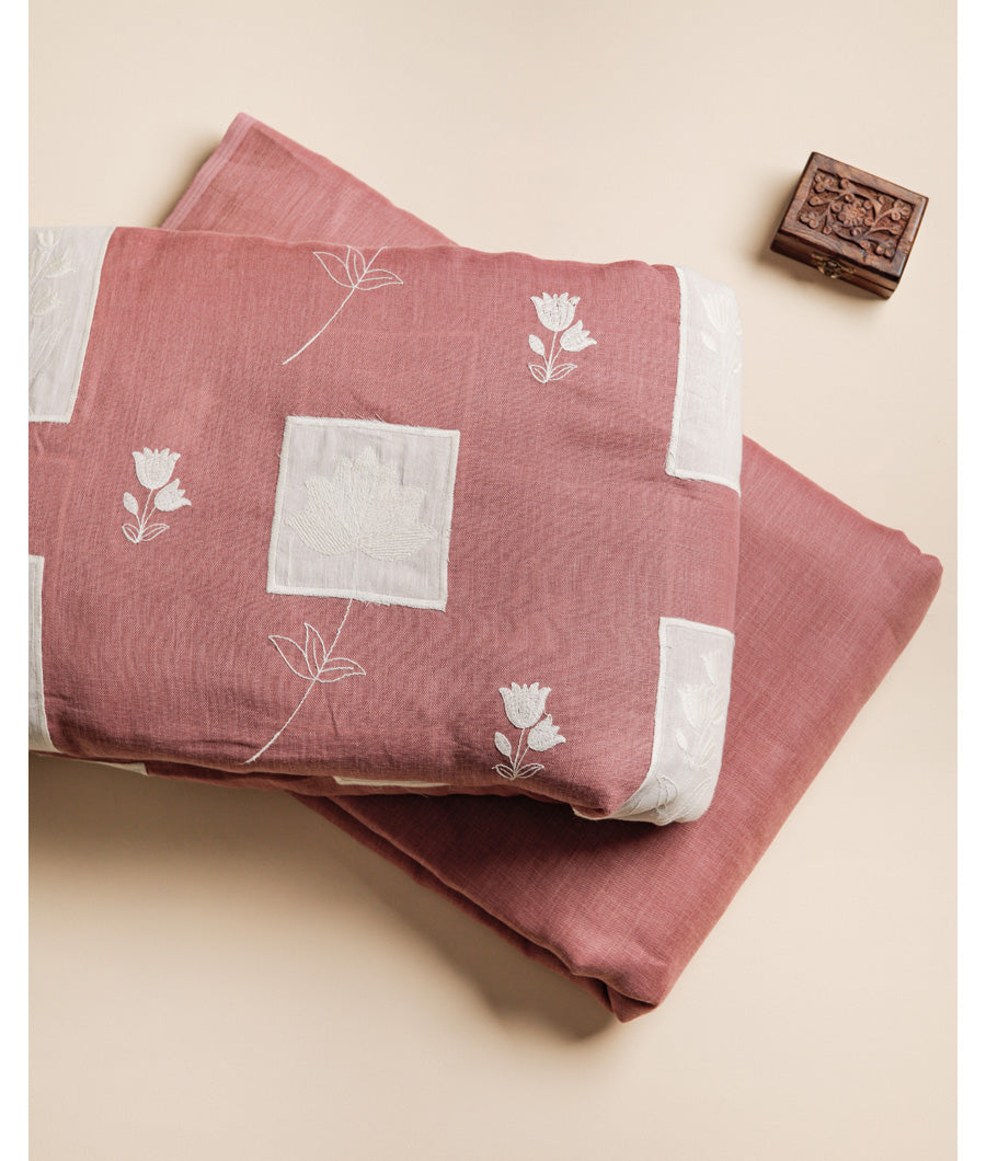 SEMI LINEN EMBROIDERED & PLAIN FABRICS