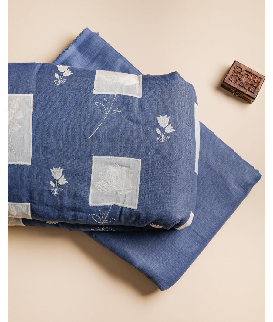 SEMI LINEN EMBROIDERED & PLAIN FABRICS