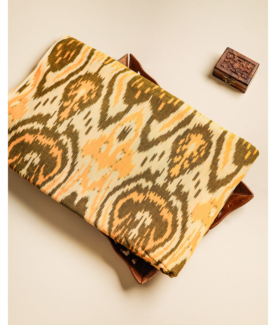 UZBEKISTAN COTTON HANDLOOM IKAT FABRIC