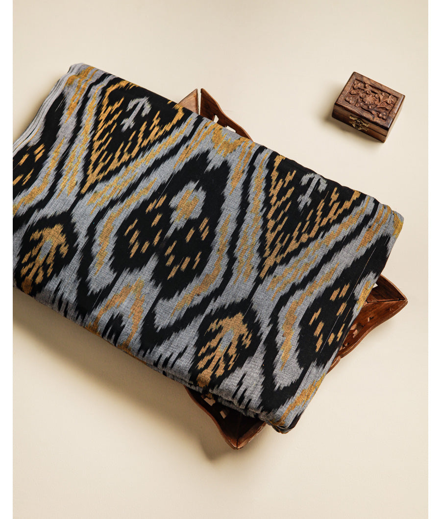 UZBEKISTAN COTTON HANDLOOM IKAT FABRIC