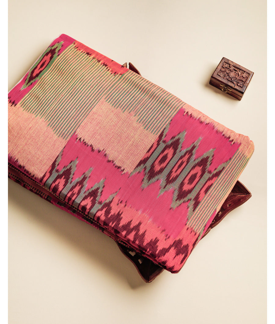 UZBEKISTAN COTTON HANDLOOM IKAT FABRIC