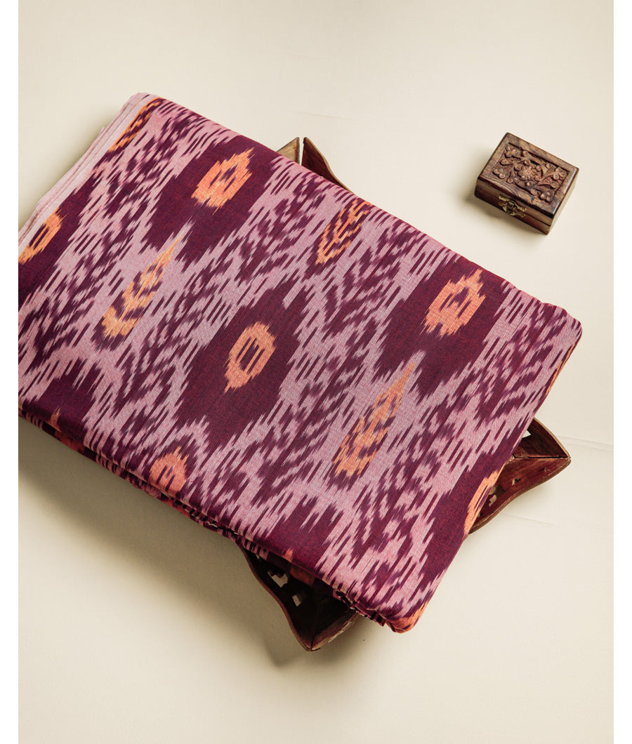 UZBEKISTAN COTTON HANDLOOM IKAT FABRIC