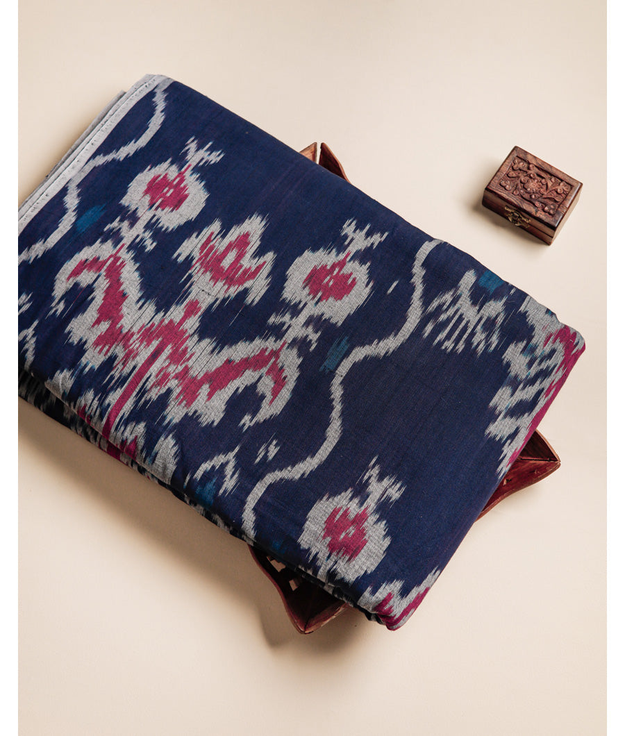 UZBEKISTAN COTTON HANDLOOM IKAT FABRIC