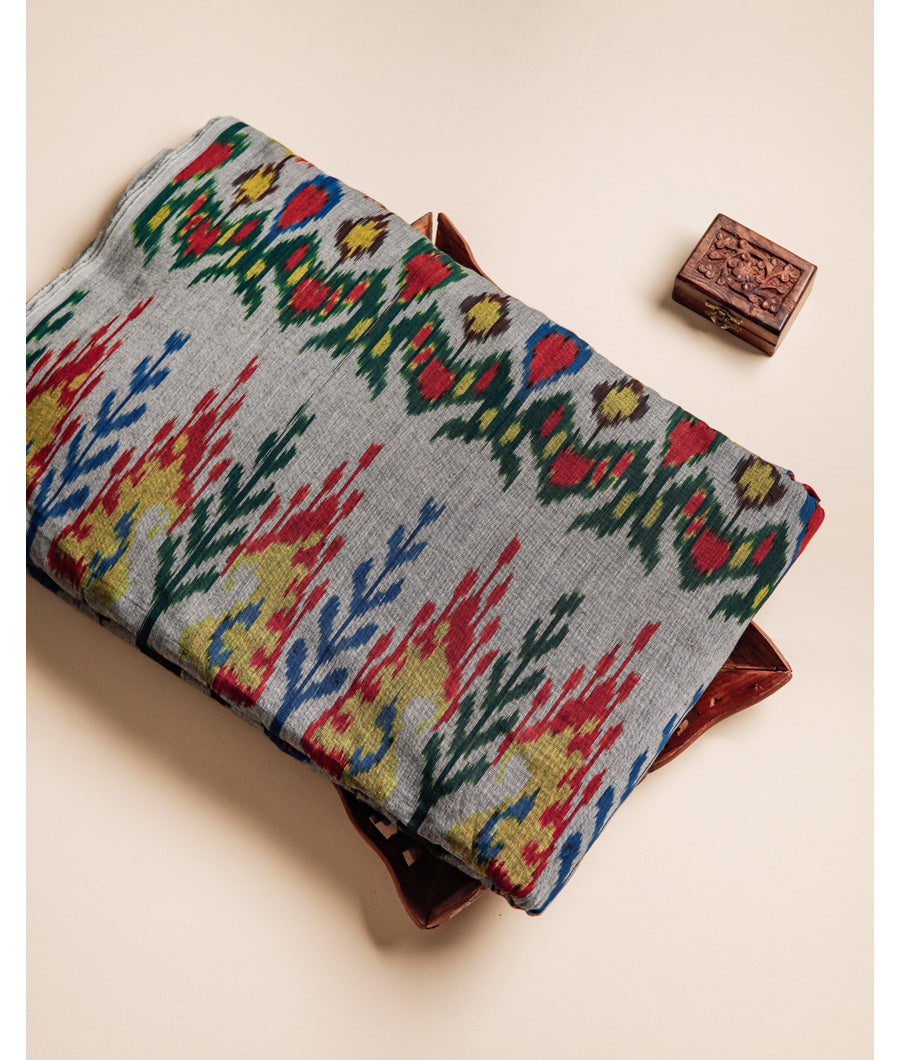 UZBEKISTAN COTTON HANDLOOM IKAT FABRIC