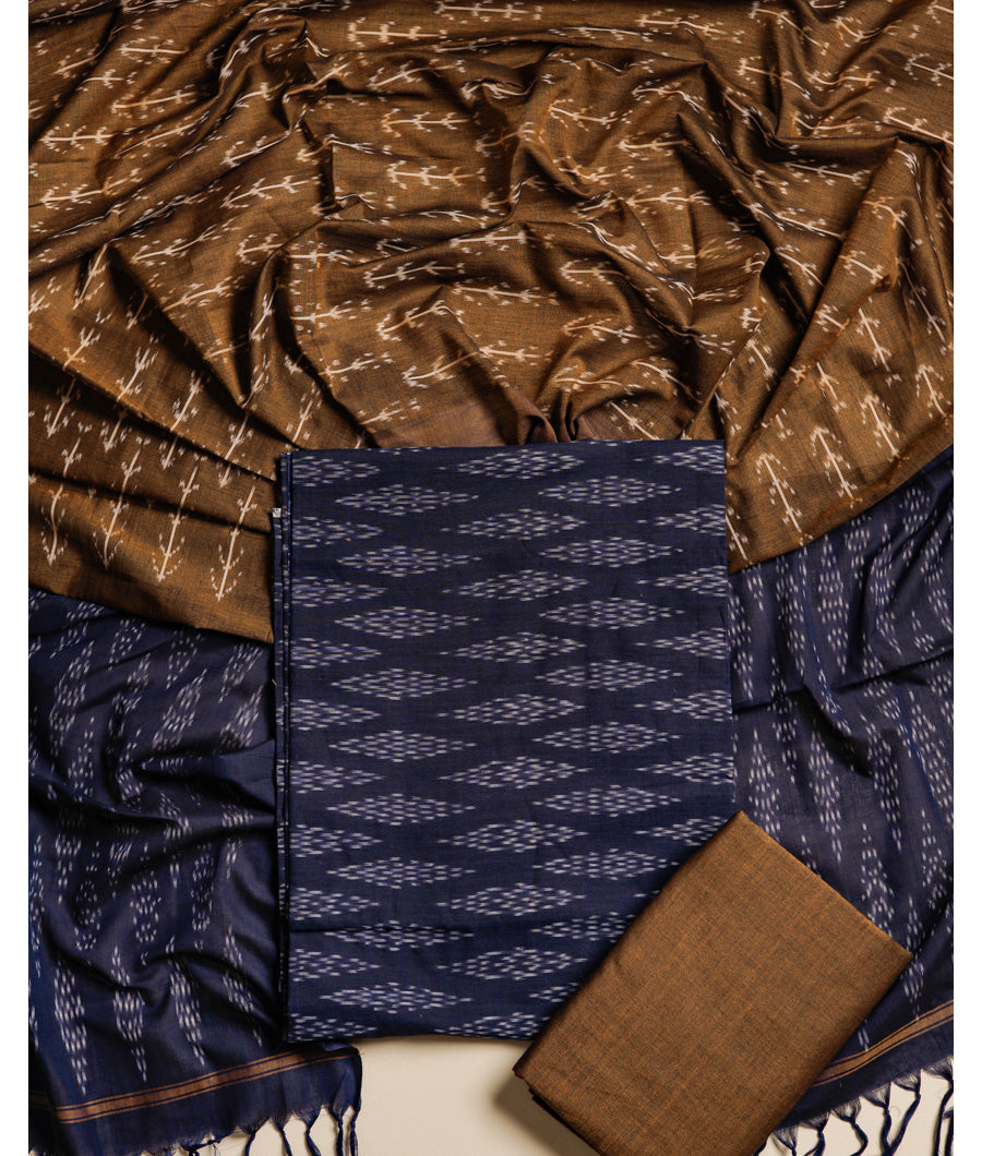 MERCERIZED COTTON WOVEN IKAT SUIT SET