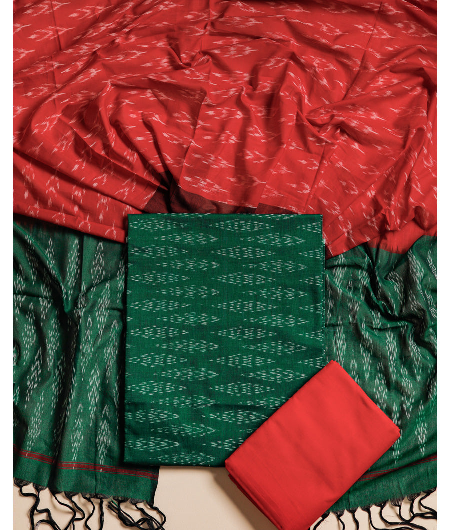 MERCERIZED COTTON WOVEN IKAT SUIT SET