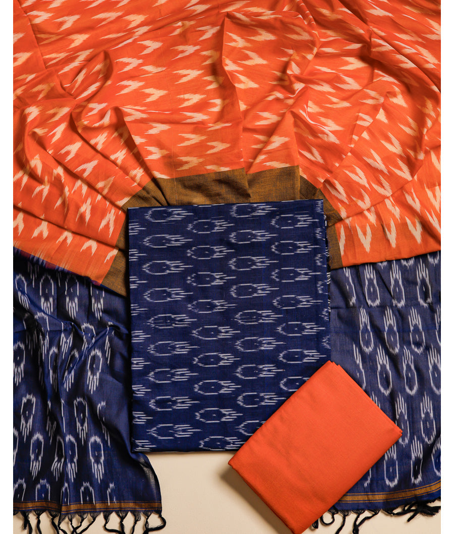 MERCERIZED COTTON WOVEN IKAT SUIT SET