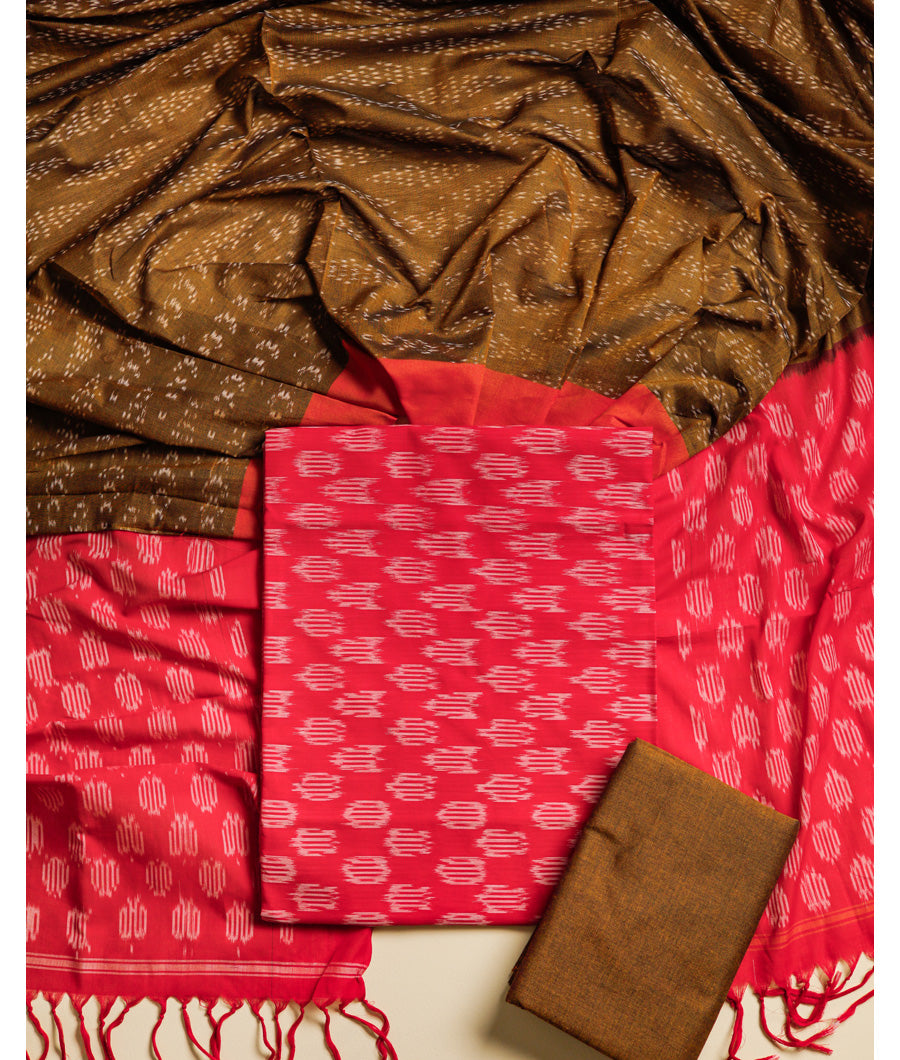 MERCERIZED COTTON WOVEN IKAT SUIT SET
