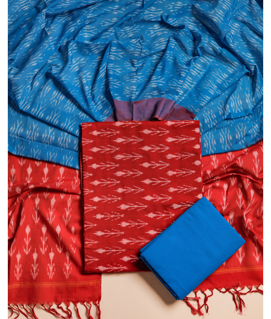 MERCERIZED COTTON WOVEN IKAT SUIT SET