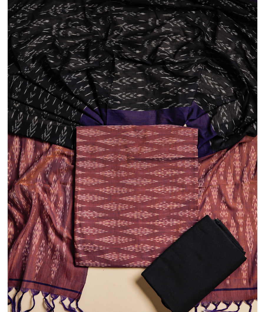 MERCERIZED COTTON WOVEN IKAT SUIT SET
