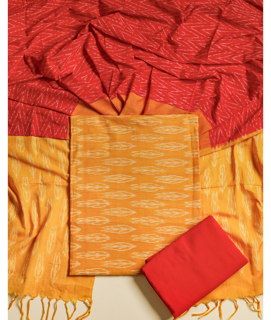 MERCERIZED COTTON WOVEN IKAT SUIT SET