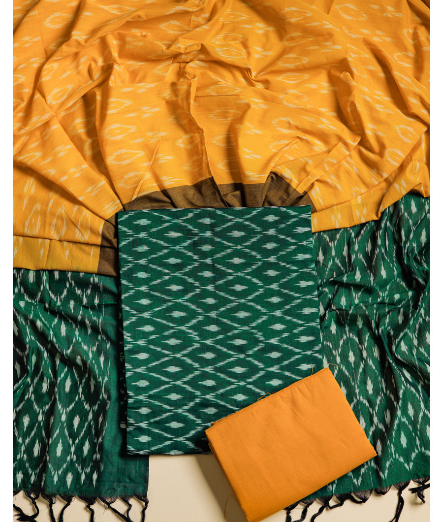 MERCERIZED COTTON WOVEN IKAT SUIT SET