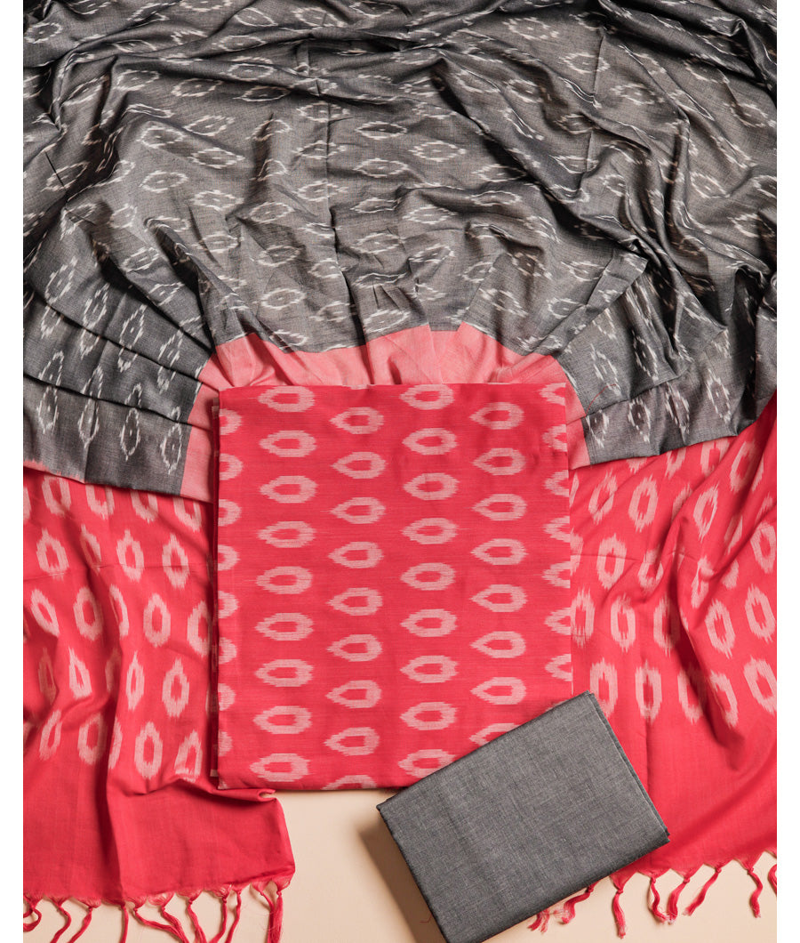 MERCERIZED COTTON WOVEN IKAT SUIT SET