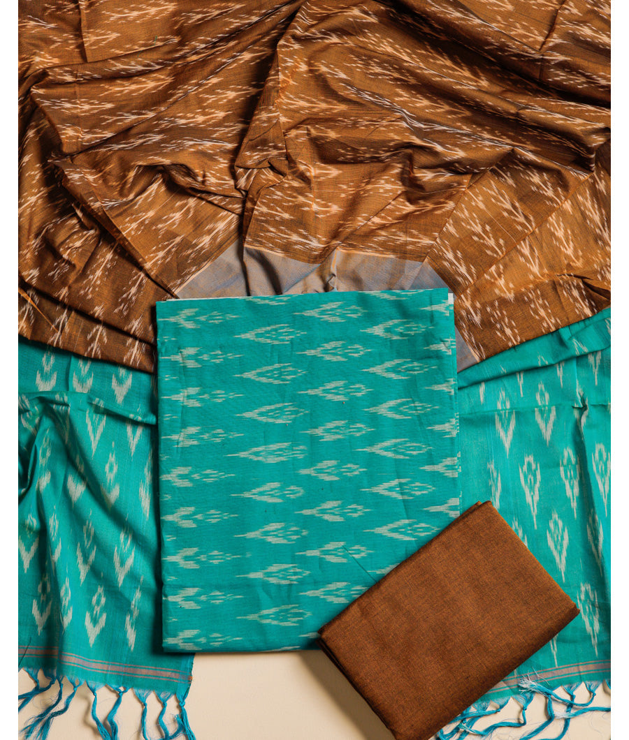 MERCERIZED COTTON WOVEN IKAT SUIT SET