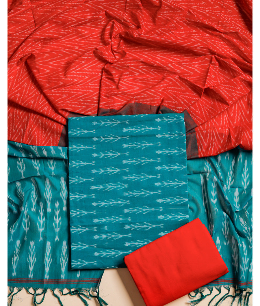 MERCERIZED COTTON WOVEN IKAT SUIT SET