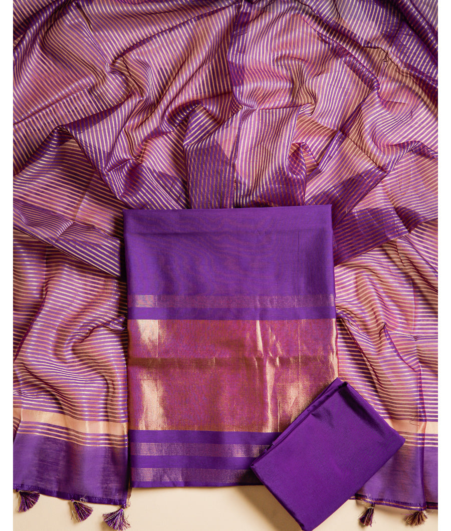 PURE CHANDERI SILK SUIT SET