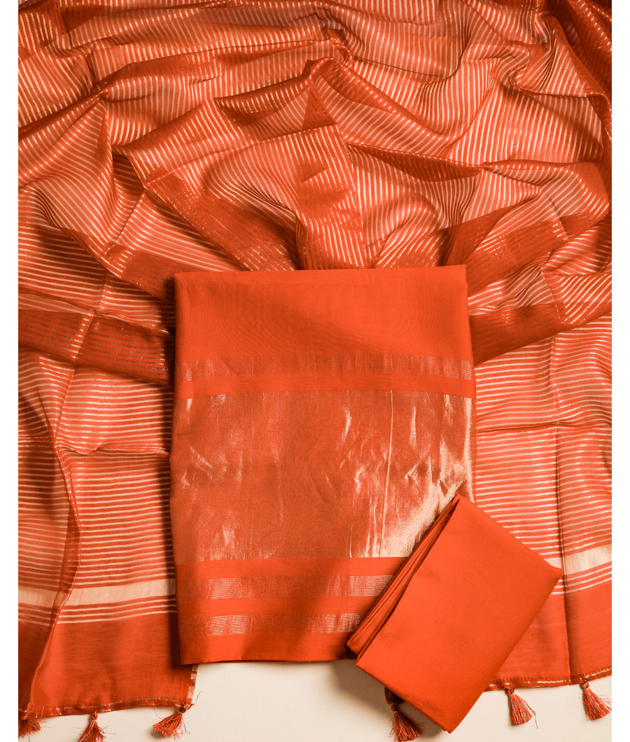 PURE CHANDERI SILK SUIT SET