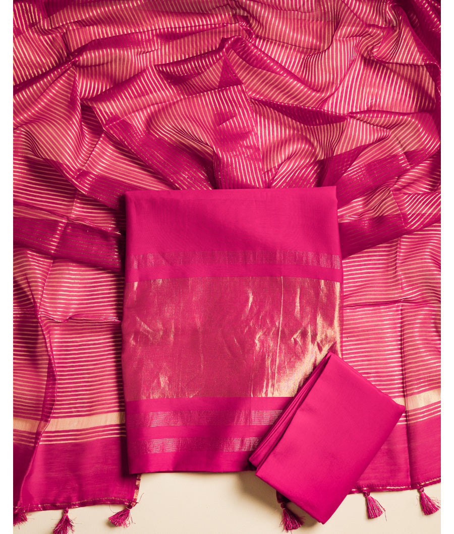 PURE CHANDERI SILK SUIT SET