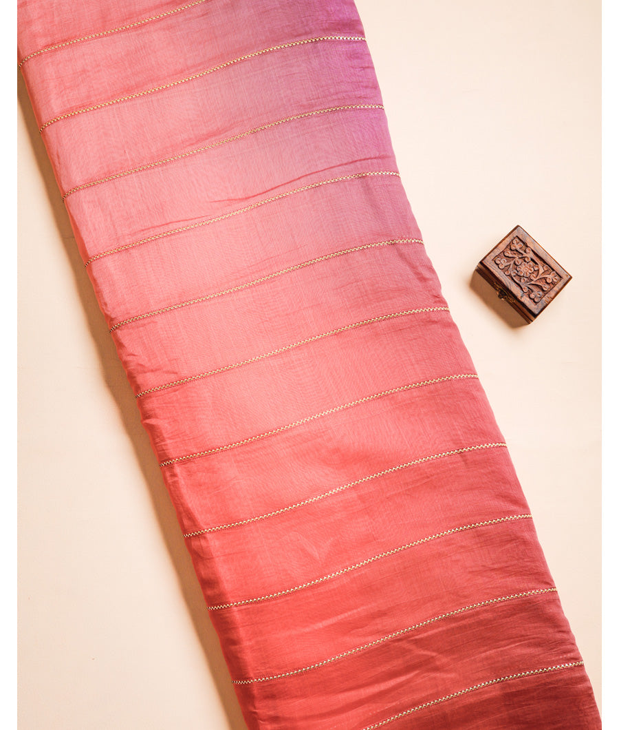PURE MUL CHANDERI EMBROIDERED FABRIC